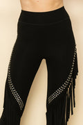 Studded Fringe Pants